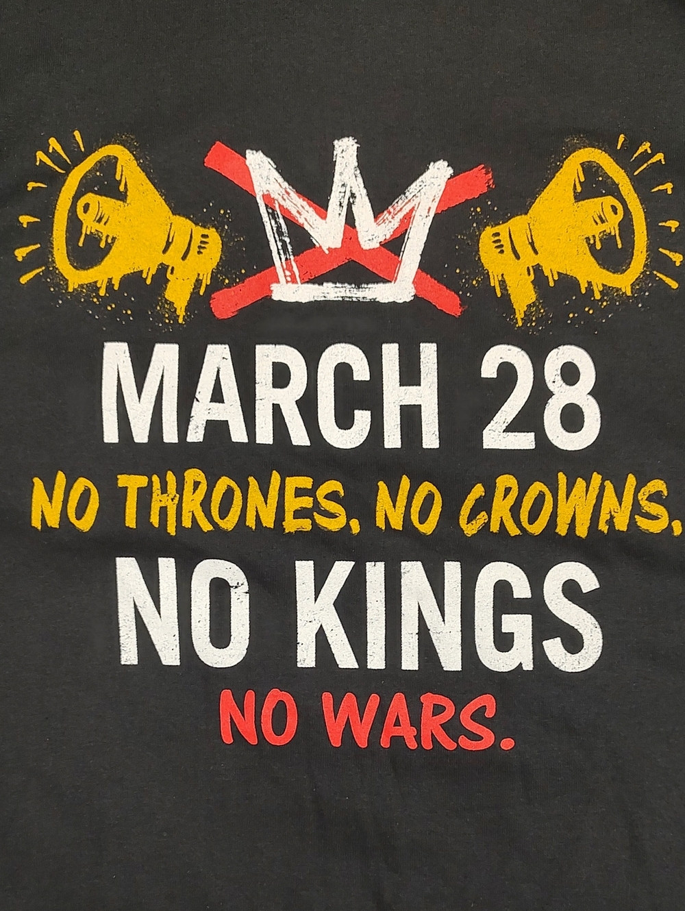No Kings March 28 Graphic Tee - Black